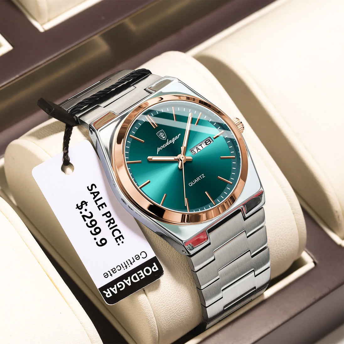 POEDAGAR High Quality Watches For Men Stainless Steel Waterproof Luminous Man Watch Date Week Luxury Business Quartz Men's Watch - IFINDALL