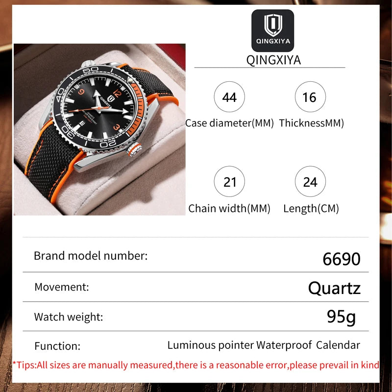 QINGXIYA Brand New Fashion Quartz Watch Men Sports Silicone Strap Waterproof Luminous Calendar Mens Watches Relogio Masculino - IFINDALL