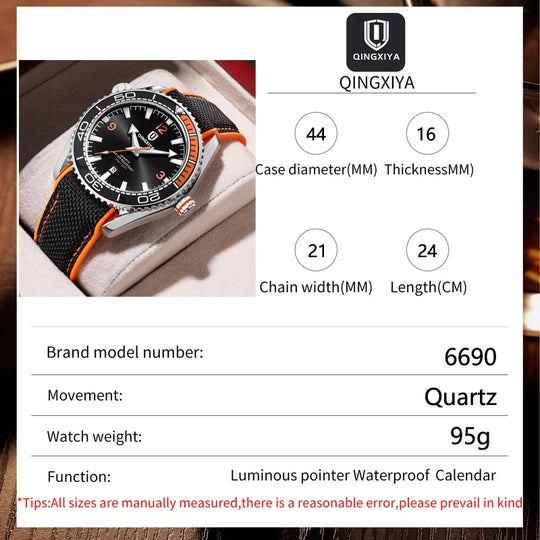 QINGXIYA Brand New Fashion Quartz Watch Men Sports Silicone Strap Waterproof Luminous Calendar Mens Watches Relogio Masculino - IFINDALL