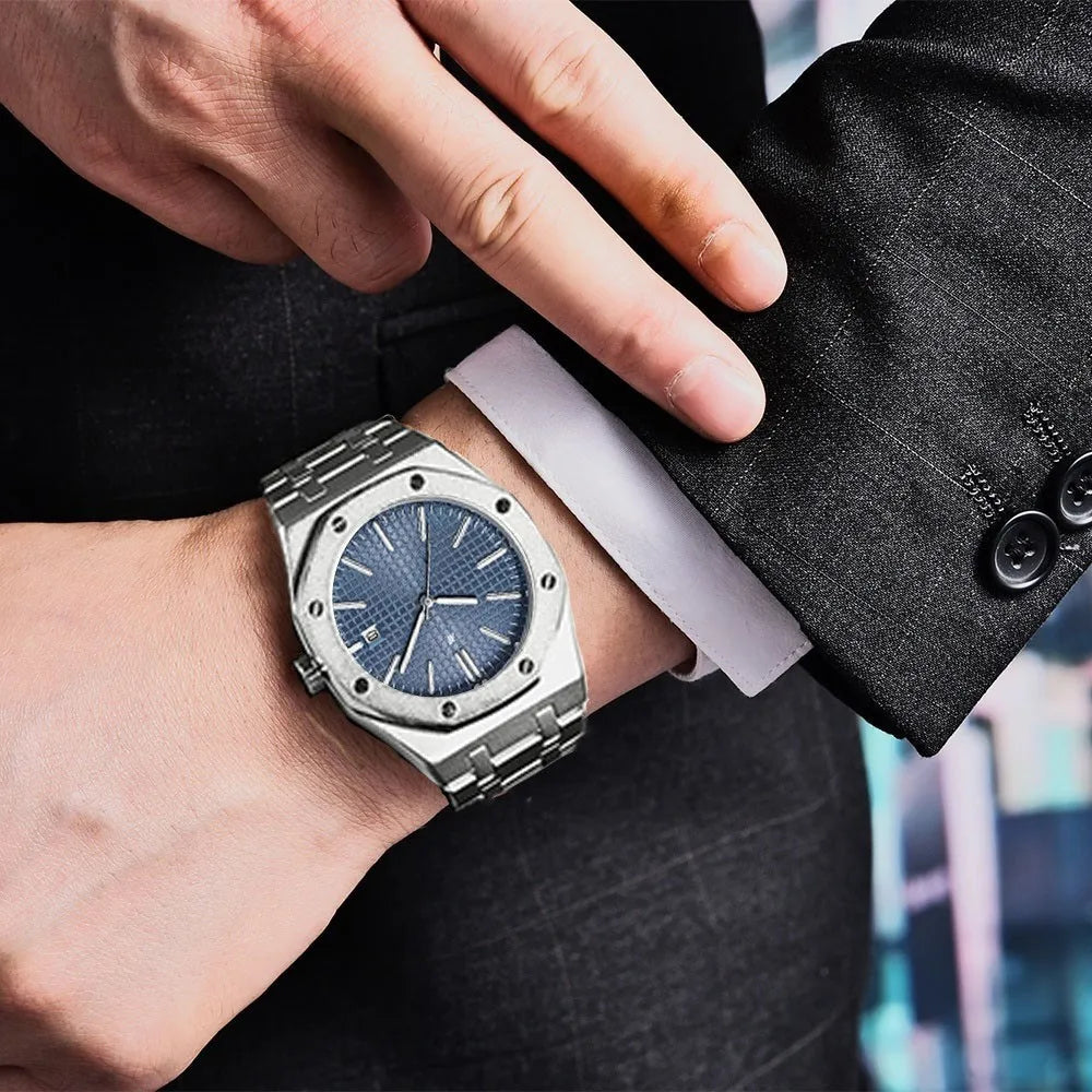 Luxury Brand 2025 Classic Design Business Men's Delicacy Mechanical Style Watch Sapphire Stainless Steel Waterproof 20Bar Date - IFINDALL