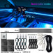18 in 1 LED Symphony Ambient Lights Car Interior Full Color Streamer RGB 64 Colors Neon Acrylic Strip Decoration Atmosphere Lamp - IFINDALL