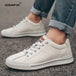 Genuine leather men skataboard shoes elevator 6cm height increase sports loafers hollow breathable sneakers designer shoes - IFINDALL
