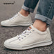 Genuine leather men skataboard shoes elevator 6cm height increase sports loafers hollow breathable sneakers designer shoes - IFINDALL