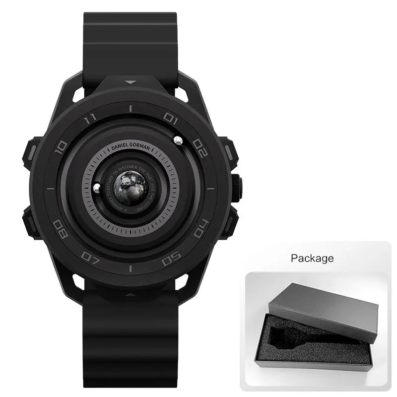 DANIEL GORMAN Red Planet Design Quartz Watch for Men Waterproof Luminous Sport Wristwatch with Magnetic Bead Pointers DG0525Red - IFINDALL