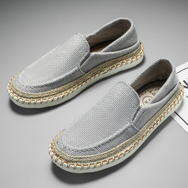 Fashion Fisherman's Slip-on Cloth Shoes Men Loafers Summer Slippers Flats Lazy Shoes Size 39-44 - IFINDALL