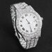 Stunning rhinestone-encrusted watch set with matching chain necklace - Round dial Quartz movement - IFINDALL