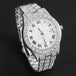 Stunning rhinestone-encrusted watch set with matching chain necklace - Round dial Quartz movement - IFINDALL