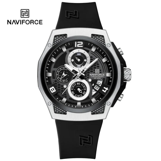 NAVIFORCE Original Watches for Man Silicone Strap Waterproof Men Quartz Wrist watch Casual Sport Date Display Clock Reloj Hombre - IFINDALL
