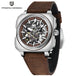 PAGANI DESIGN 42MM Skeleton Men Mechanical Watch 5ATM Waterproof Sapphire Glass Automatic Watch Square Stainless Steel Men Watch - IFINDALL