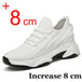Increasing men sneakers casual heightening shoes 8cm height increase shoes for summer breathable 6cm elevator shoes - IFINDALL