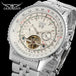 JARAGAR Original Big Dial Tourbillon Chronograph Automatic Man Watches Stainless Steel Vintage Mechanical Waterproof Male Wrist - IFINDALL
