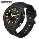 SANDA Top Luxury Men's Quartz Watches Waterproof Men Military Sport Watch Relogio Masculino Dual Display LED Digital Wristwatch - IFINDALL