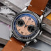 ADDIESDIVE AD2037 Men Quartz Watch Multifunctional 24 Hour Chronograph Black Dial Leather Watches  100m Dive Business Wristwatch - IFINDALL