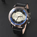 3PCS Set Fashion Mens Bracelet Necklace Watches Men Business Quartz Wrist Watch Classic Male Casual Leather Watch Reloj Hombre - IFINDALL