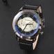 3PCS Set Fashion Mens Bracelet Necklace Watches Men Business Quartz Wrist Watch Classic Male Casual Leather Watch Reloj Hombre - IFINDALL
