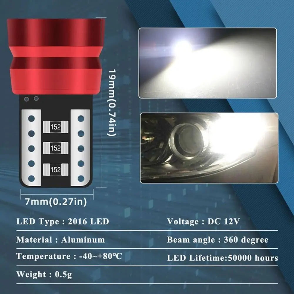 T10 W5W 168 192 Led Tail Light 2016 9smd 12V Auto Lamp CANBUS NO Error Car Marker Parking Bulb Licence Plate Light Car Lights - IFINDALL
