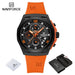 New NAVIFORCE Sports Silicone Strap Male Chronograph Quartz Calendar Men's Watches Casual Wild Waterproof Man Wristwatch NF8051T - IFINDALL