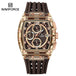NAVIFORCE Men's Watch Quartz Chronograph Fashion Clock Waterproof Silicone Tape Watches for Man Date Display Sports Wristwatches - IFINDALL