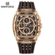 NAVIFORCE Men's Watch Quartz Chronograph Fashion Clock Waterproof Silicone Tape Watches for Man Date Display Sports Wristwatches - IFINDALL
