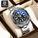 QINGXIYA Brand New Fashion Design Date Quartz Watch for Men Stainless Steel Waterproof Luminous Mens Watches Relogio Masculino - IFINDALL