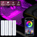 LED Car Interior Ambient Foot Strip Light Kit Accessories Backlight Remote App Music Control Auto RGB Decorative Lamp - IFINDALL