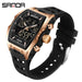 SANDA Men Electronic Watch Big Dial Sports LED Analog Digital Chronograph Military Dual Display Man Wristwatch relogio masculino - IFINDALL