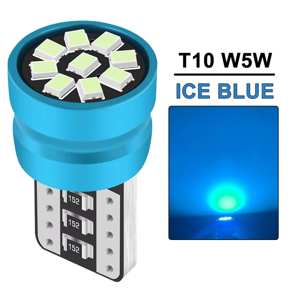 2/4/6/8/10/20 PCS T10 W5W LED Bulb CANBUS 12V 2016-9SMD Car Interior Dome Door Glove Box Trunk License Plate Lights White Yellow - IFINDALL
