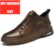 Man Genuine Leather Lift Shoes Comfort Lace Up Casual Elevator Shoes Commerce Breathable Height Increase Insole 8CM Men Sneakers - IFINDALL