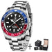 PAGANI DESIGN PD-1662 Luxury GMT Men Mechanical Wristwatch Sapphire Glass Stainless Steel 100M Waterproof Automatic Watches - IFINDALL