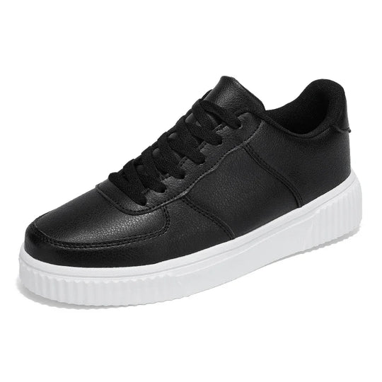 Cheap Plus Big Size 47 48 49 50 51 Skateboarding Shoes Men PU Leather Casual Shoes White Black Lightweight Dropshipping - IFINDALL