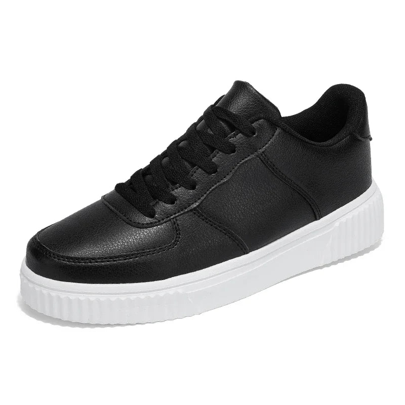 Cheap Plus Big Size 47 48 49 50 51 Skateboarding Shoes Men PU Leather Casual Shoes White Black Lightweight Dropshipping - IFINDALL