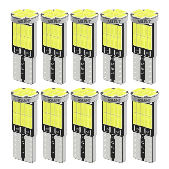 10pcs W5W Led T10 168 194 Signal Lamp Canbus 4014 26SMD For Car Interior Map Dome Lights Parking Position Lights white 6000K - IFINDALL