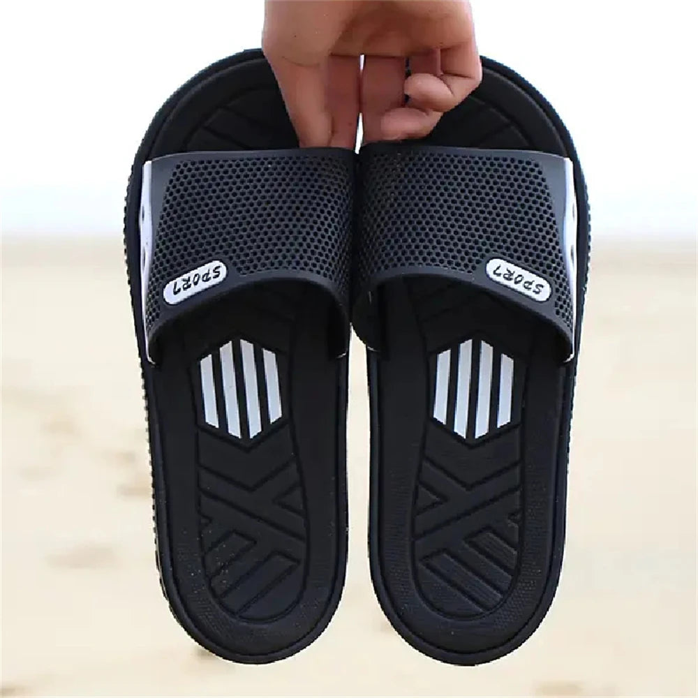 Flip Flops Sports Style Men's Slippers Summer Comfortable Breathable Casual Men's Sandals Home Bathroom Non-slip Male Slippers - IFINDALL