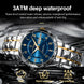 POEDAGAR Luxury Business Men's Wristwatch Stainless Steel Date Week Man Watch Waterproof Luminous Fashion Quartz Watches For Men - IFINDALL