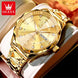 OLEVS Original Fashionable Men's Quartz Watch Top Luxury Brand Waterproof Stainless Steel Diamond Date Week Men's Business Watch - IFINDALL