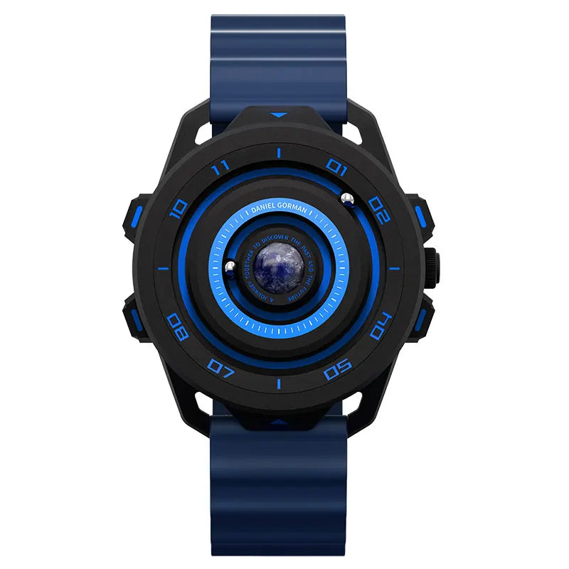 DANIEL GORMAN Red Planet Design Quartz Watch for Men Waterproof Luminous Sport Wristwatch with Magnetic Bead Pointers DG0525Red - IFINDALL