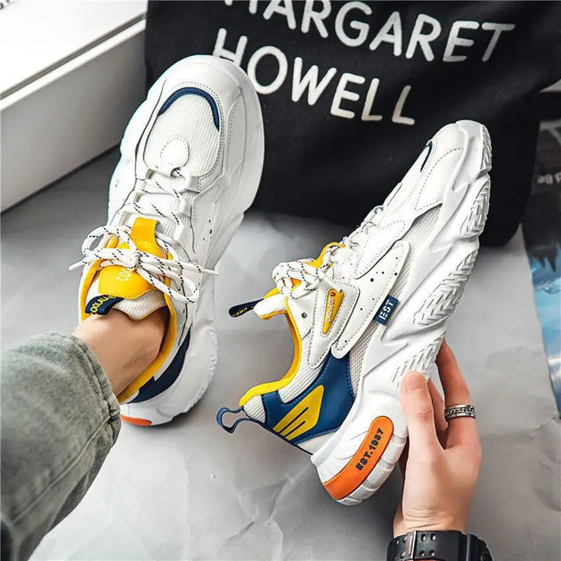 Spring Autumn Men's New Breathable Mesh Shoes Fashion Comfort sports shoes Hot Sale Casual walking sneakers Thick Bottom Sneaker - IFINDALL