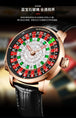 HAEMMER  New Men's Mechanical Watch Diamond Face NH35 Watch Men's Push Button Roulette Rotating Sapphire Glass Watch Waterproof - IFINDALL