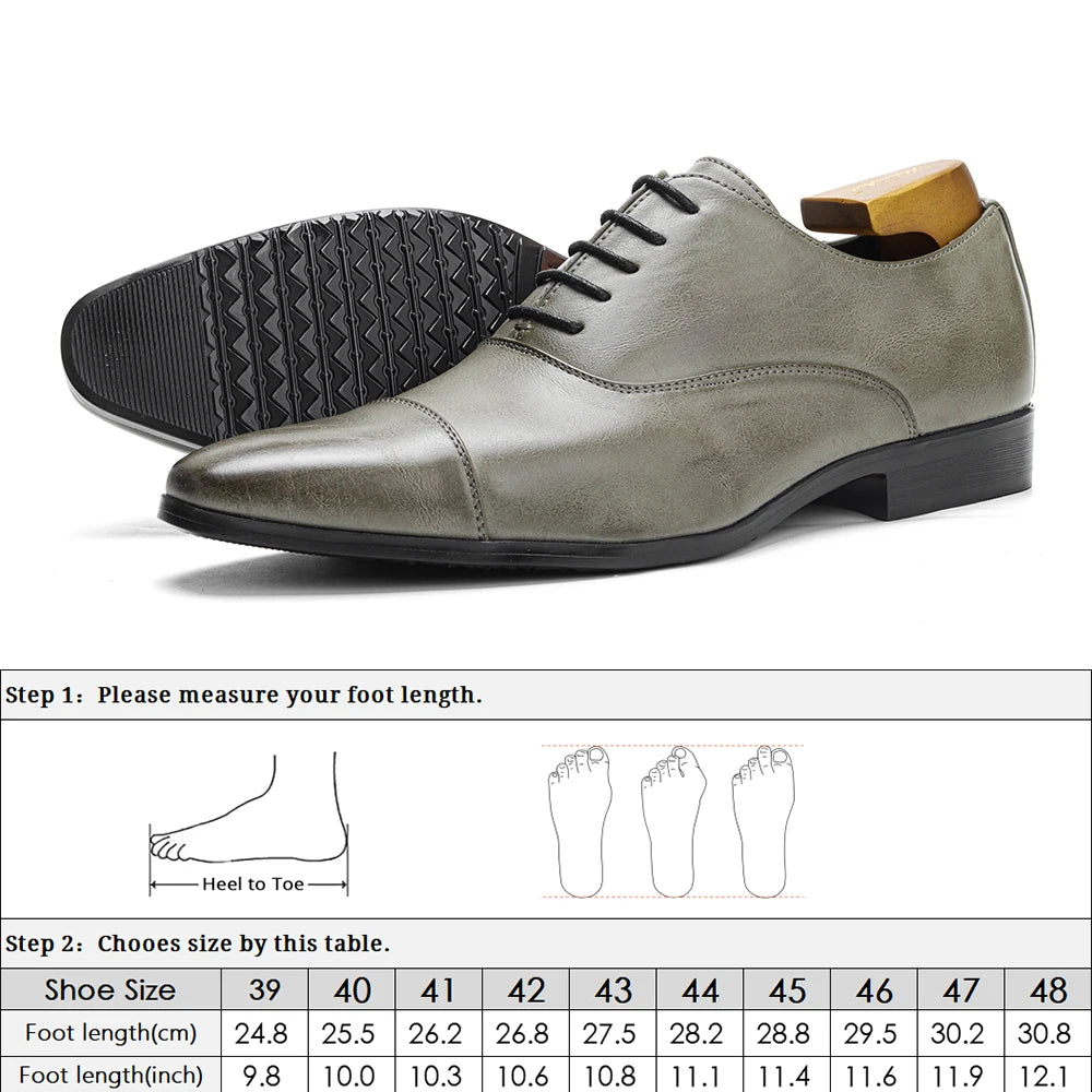 Dress shoes man Stylish Gentleman's comfortable high Quality business oxford shoes for men - IFINDALL