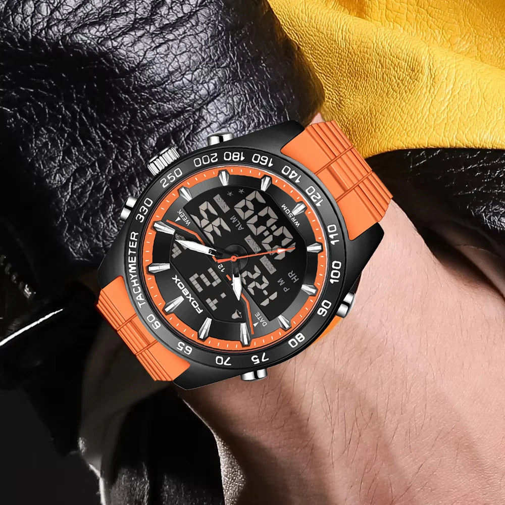 New FOXBOX Fashion Military Watches for Men Luxury Original Sports Chronograph Watch Waterproof Quartz WristWatch Clock Gift - IFINDALL