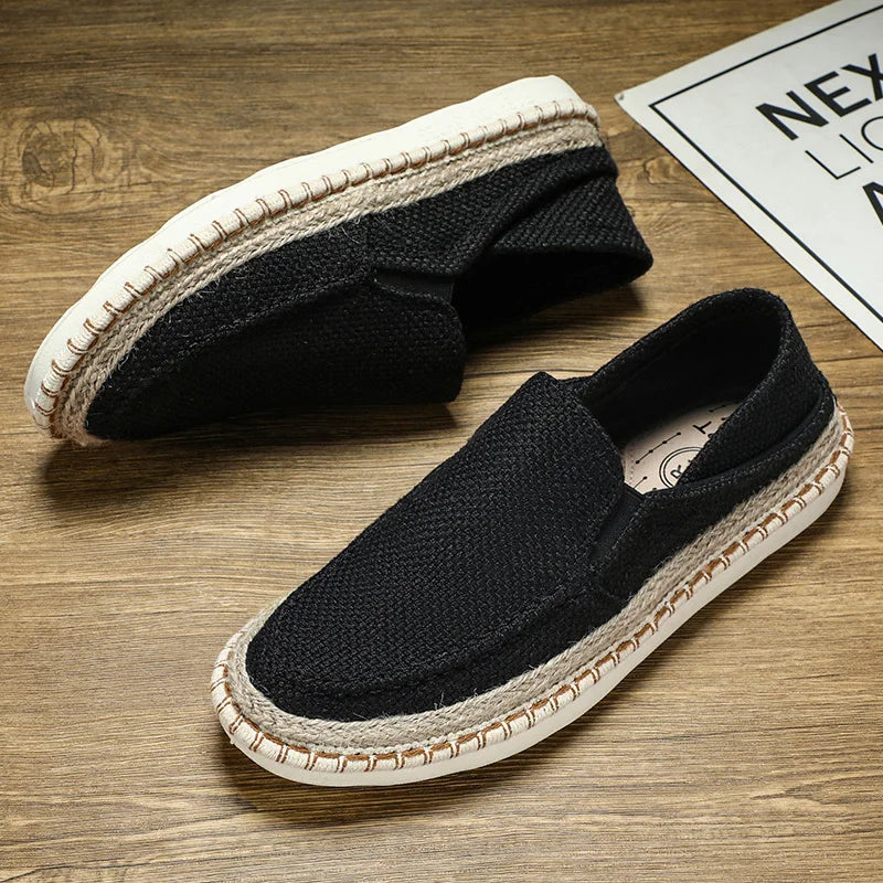 Fashion Fisherman's Slip-on Cloth Shoes Men Loafers Summer Slippers Flats Lazy Shoes Size 39-44 - IFINDALL