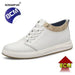 Men's genuine leather sneakers elevator shoes breathable height increasing shoes men luxury 6cm 8cm white casual lift skateboard - IFINDALL