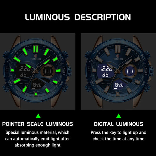 LIGE Watches For Men Luxury Brand Sport Quartz Wristwatch Waterproof Military Steel Men Watch Digital Clock Relogio Masculino - IFINDALL