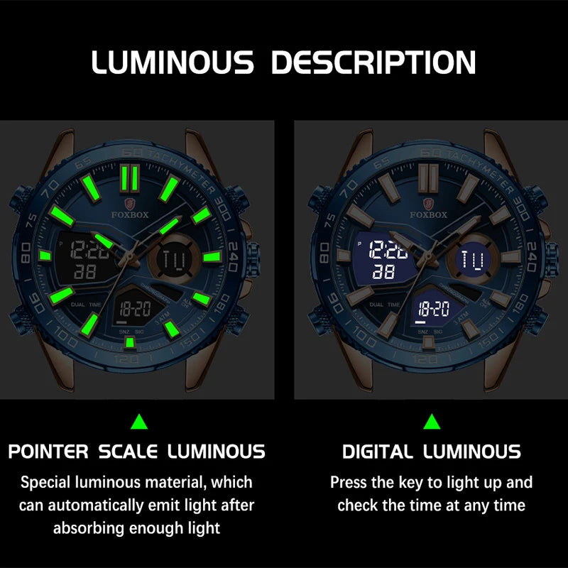 LIGE Watches For Men Luxury Brand Sport Quartz Wristwatch Waterproof Military Steel Men Watch Digital Clock Relogio Masculino - IFINDALL