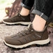 Sneakers for Men Soft Hiking Shoes Breathable Outdoor Walking Men Shoes Light Black Hike Footwear Climbing Shoes Men - IFINDALL