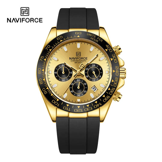 NAVIFORCE Luxury Men's Watch Waterproof Sports Quartz Clock Silicone Strap Chronograph Luminous Wristwatches Relogio Masculino - IFINDALL