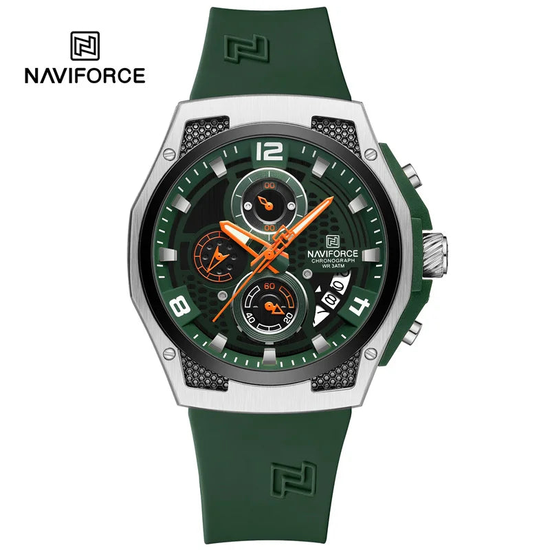 NAVIFORCE Original Watches for Man Silicone Strap Waterproof Men Quartz Wrist watch Casual Sport Date Display Clock Reloj Hombre - IFINDALL