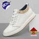 Men's genuine leather sneakers elevator shoes breathable height increasing shoes men luxury 6cm 8cm white casual lift skateboard - IFINDALL