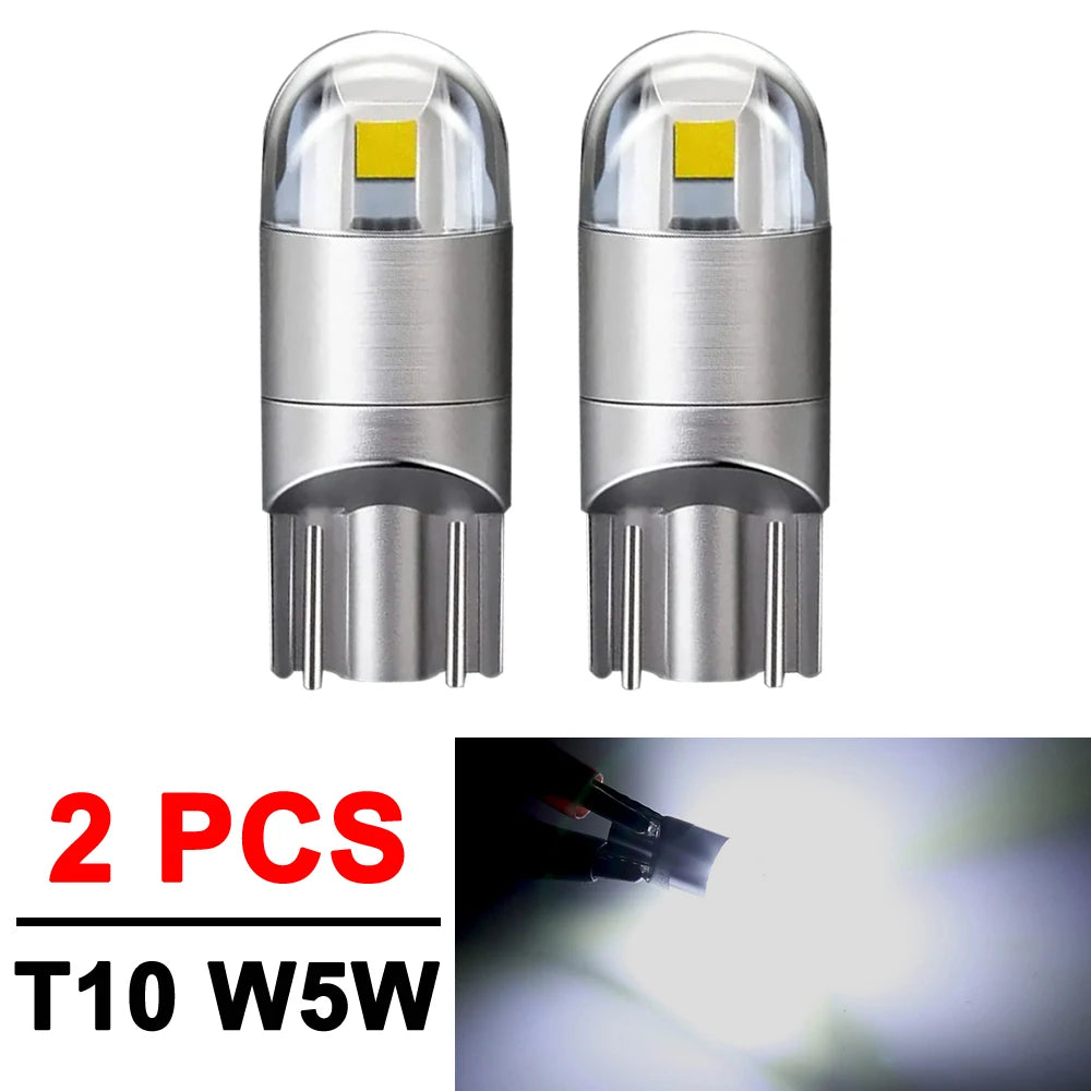 2-20 PCS T10 W5W LED Bulbs 12V Super Bright 3030 2SMD 7000K White Car Interior Dome Map Door Courtesy Dash License Plate Lights - IFINDALL