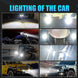 NLpearl 3inch LED Work Light Square Round Car Headlight Halo For Motorcycle Jeeps ATV SUV 12V 24V Angel Eyes Driving Lights - IFINDALL